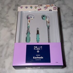 Roller Rabbit x Target Limited Edition Mint Green Wired Earbuds
